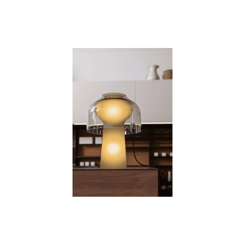 Karman Lilly Table Lamp - Smoked Glass