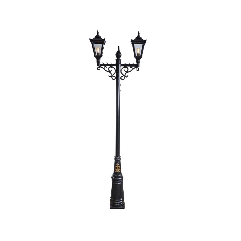 Harte Victorian Style Large 3.3m Double Headed Lamp Post - Cast Iron