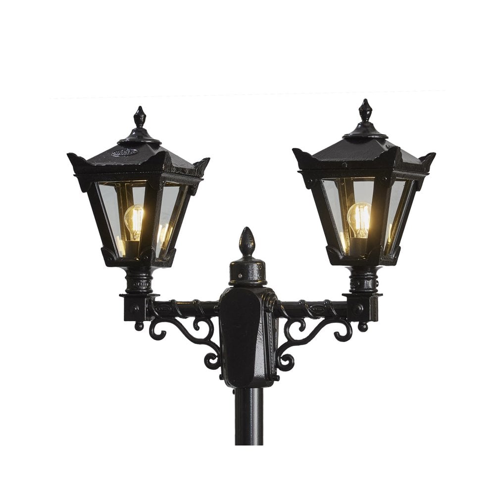 Harte Victorian Style Medium 2.47m Double Headed Lamp Post - Cast Iron