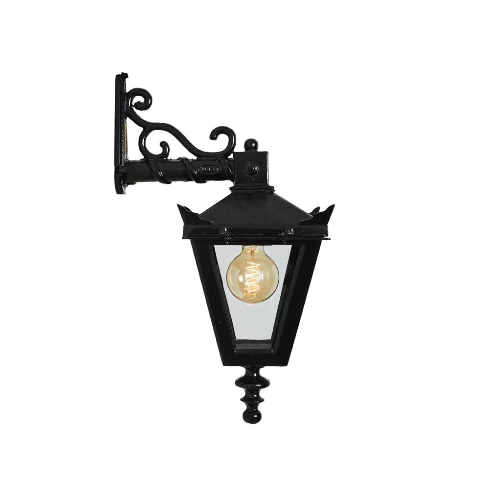 Harte Victorian 0.48m Traditional Downturned Wall Light With Decorative Arm - Cast Iron