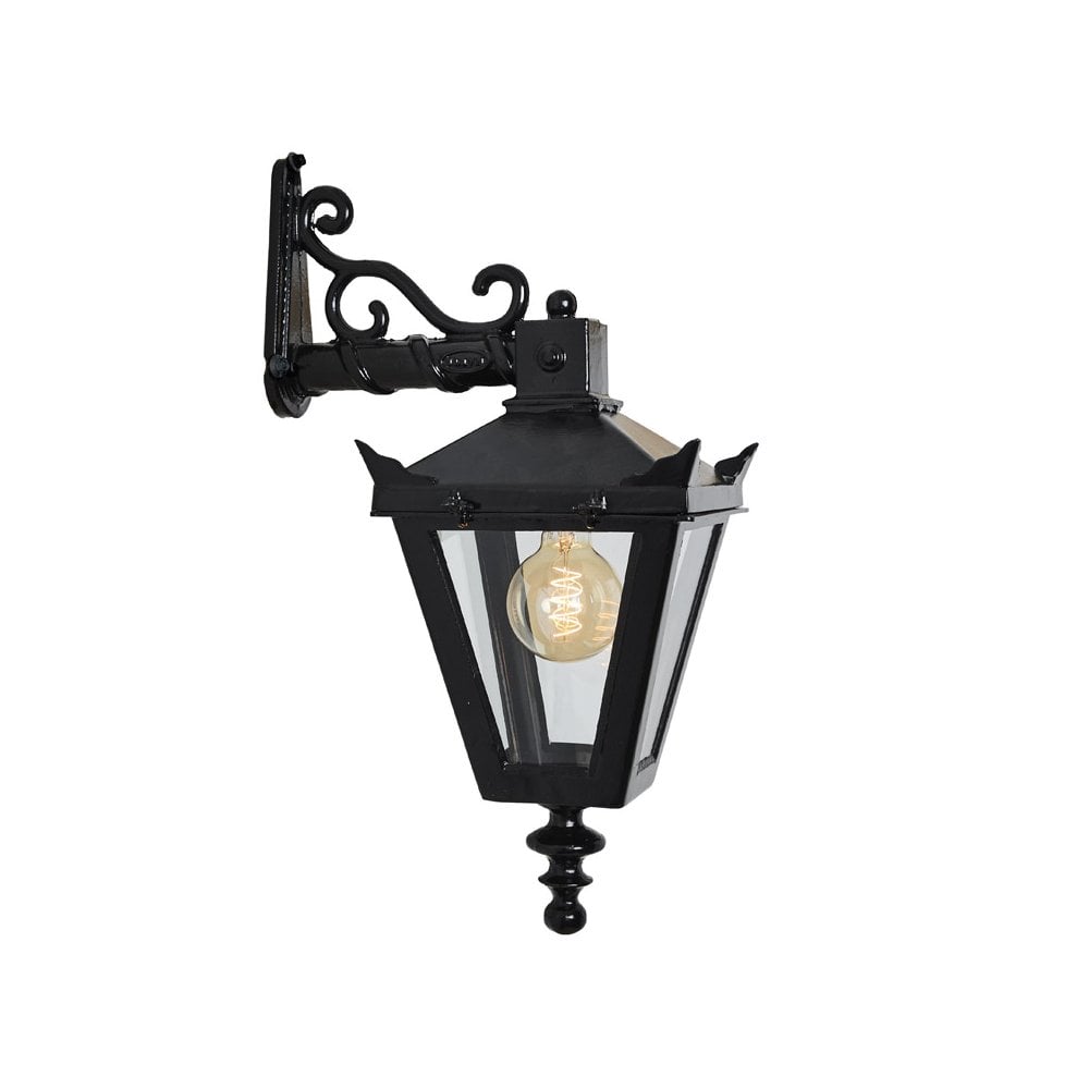 Harte Victorian 0.48m Traditional Downturned Wall Light With Decorative Arm - Cast Iron