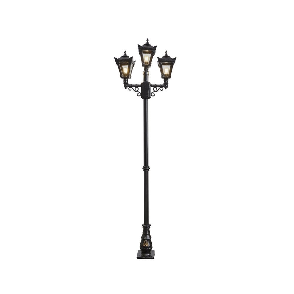 Harte Victorian Style Medium 2.6m Triple Headed Lamp Post - Cast Iron