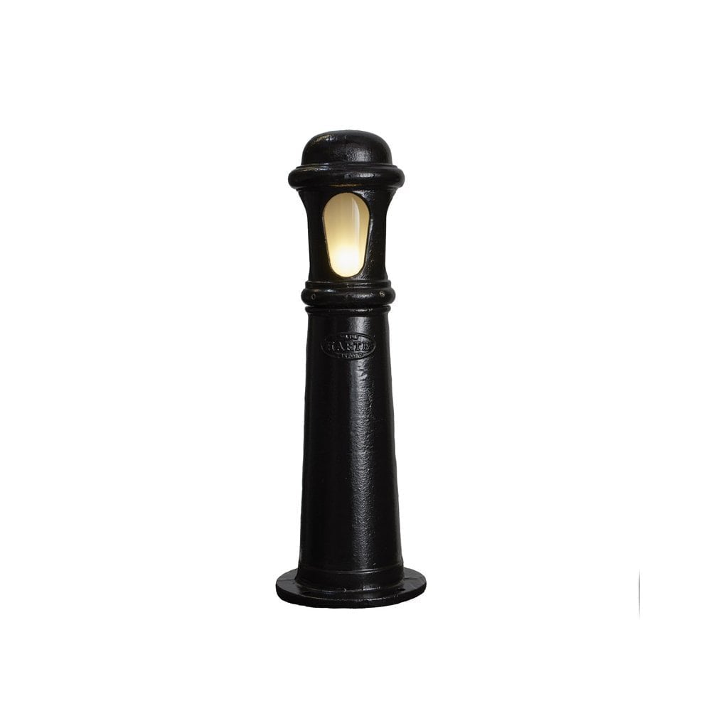 Harte Decorative 0.7m Bollard Light With Frosted Lens - Cast Iron