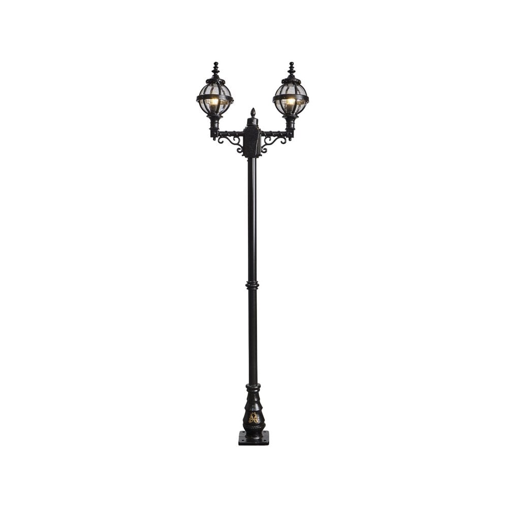 Harte Victorian Style 3.4m Globe Lamp Post Double Headed - Cast Iron