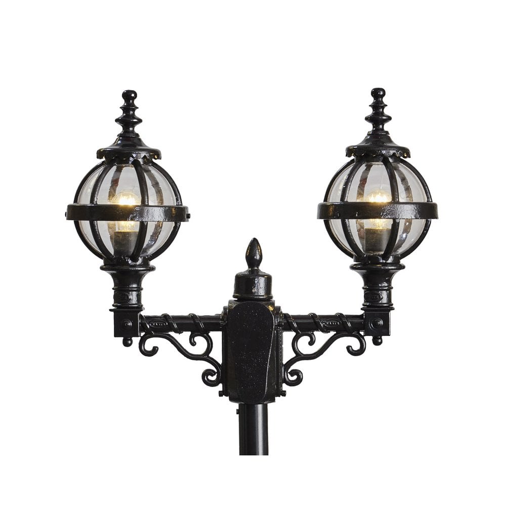 Harte Victorian Style 3.4m Globe Lamp Post Double Headed - Cast Iron