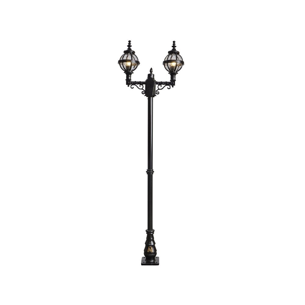Harte Victorian Style 3.4m Globe Lamp Post Double Headed - Cast Iron