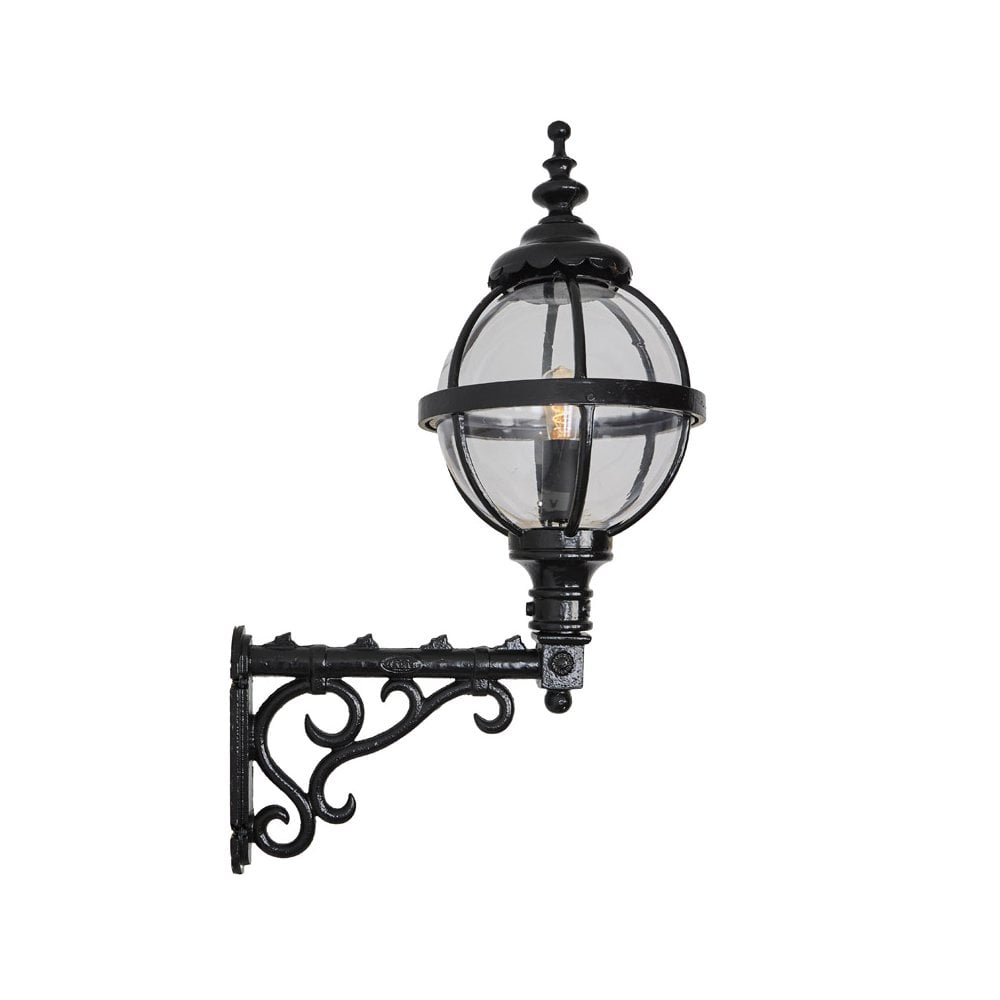 Harte Victorian 1.05m Globe Wall Light With Decorative Arm - Cast Iron