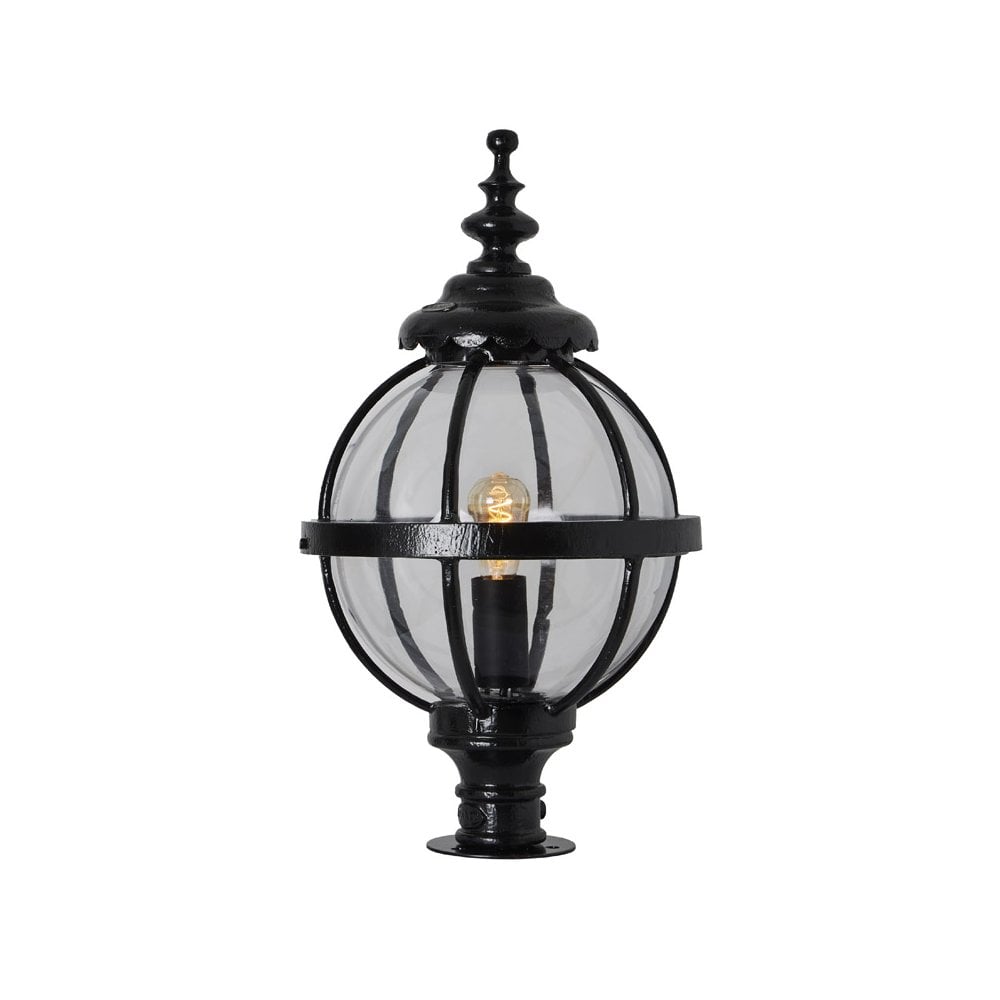 Harte Victorian Globe 0.71m Pier Light For Narrow Pier Caps - Cast Iron