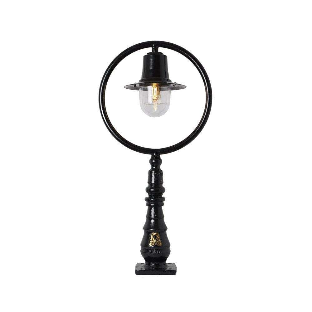 Harte Classic Railway Style 1.21m Pedestal Light - Cast Iron & Steel
