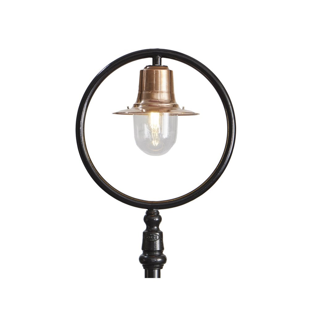 Harte Classic Railway Style 2.73m Lamp Post - Cast Iron, Steel & Copper Head