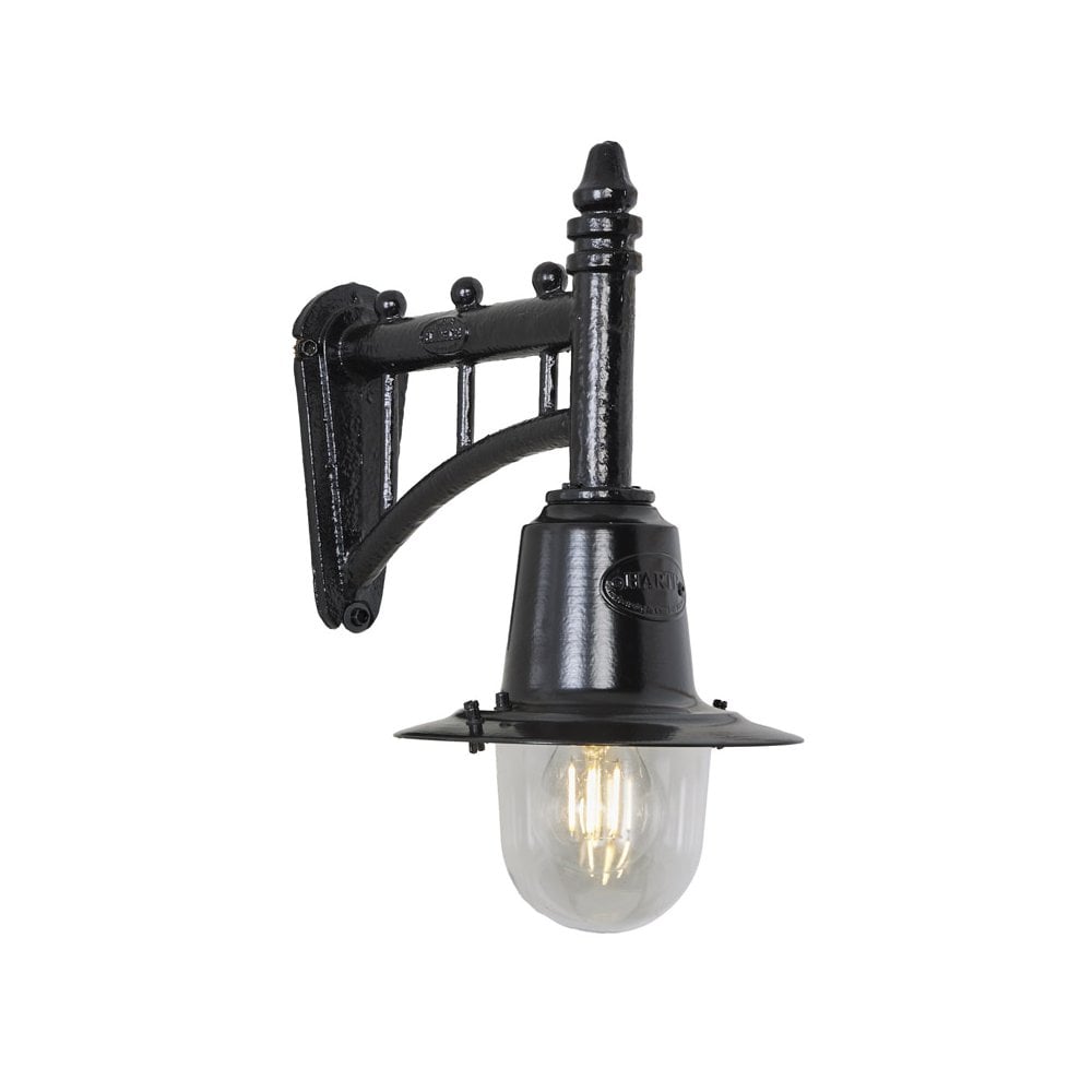 Harte Classic Railway Style 0.37m Wall Light - Cast Iron & Steel
