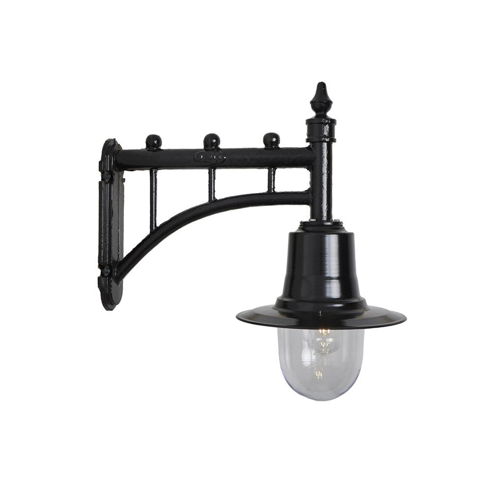 Harte Classic Railway Style 0.62m Wall Light - Cast Iron & Steel