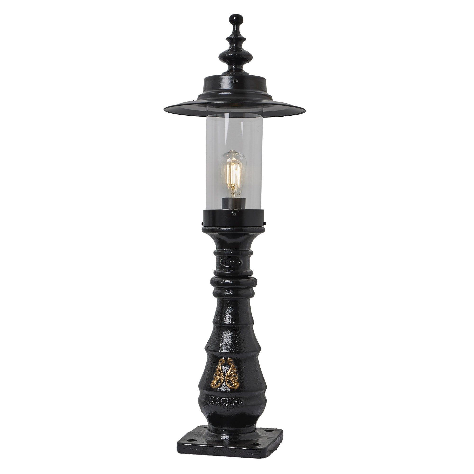 Harte Georgian Style 0.98m Pedestal Light - Cast Iron & Steel