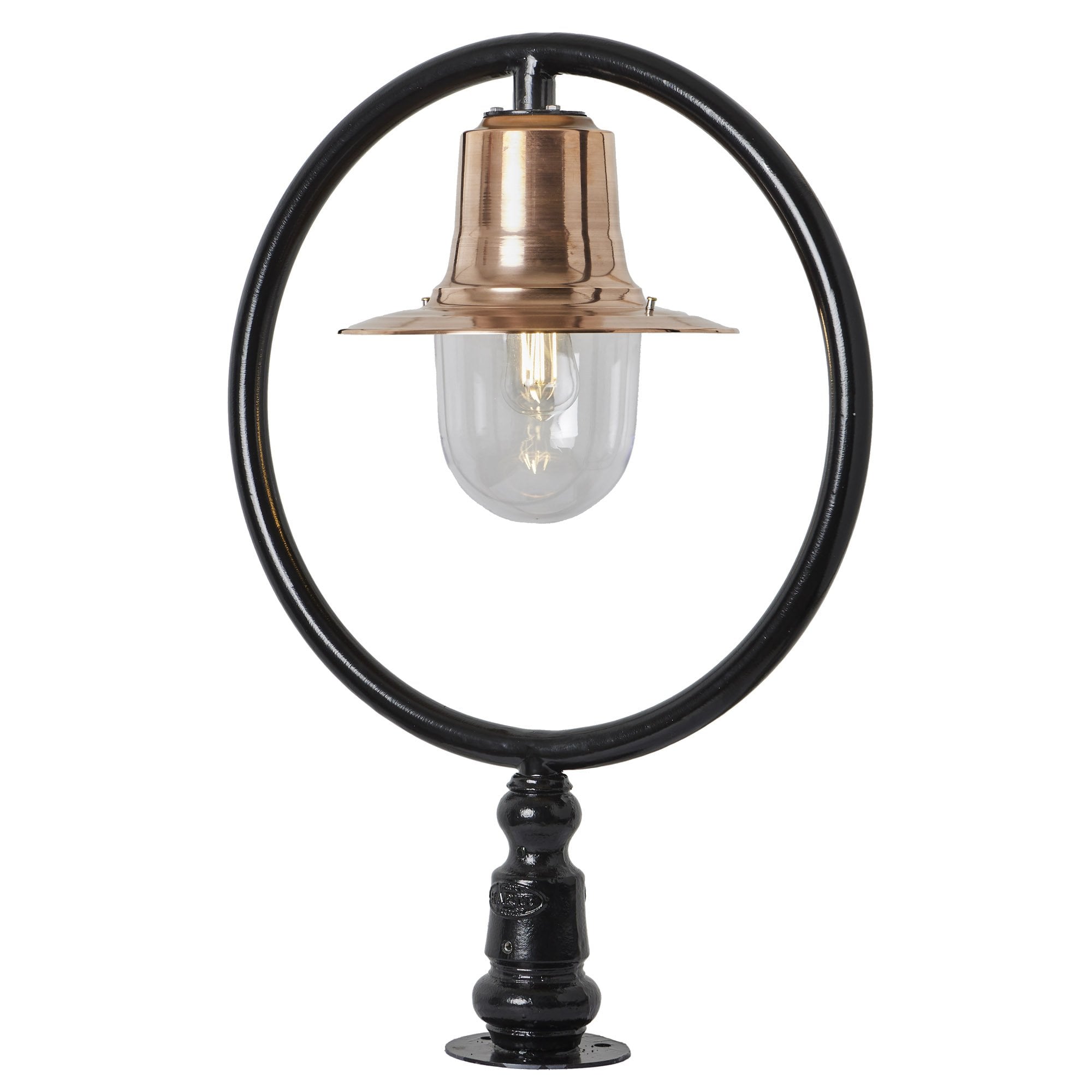 Harte Classic Railway Style 0.81m Pier Light - Cast Iron, Steel & Copper Head