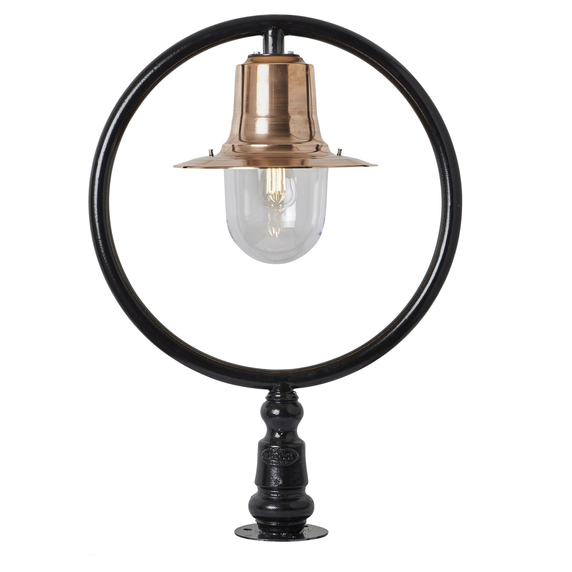 Harte Classic Railway Style 0.81m Pier Light - Cast Iron, Steel & Copper Head