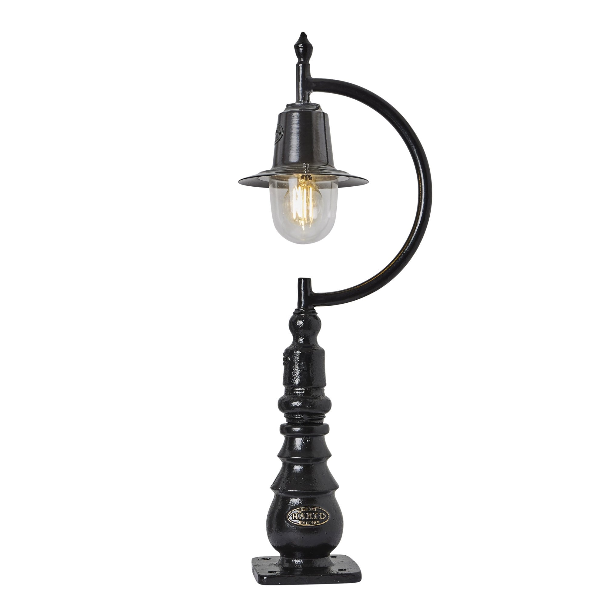 Harte Vintage Tear Drop 0.82m Pedestal Light - Cast Iron & Steel