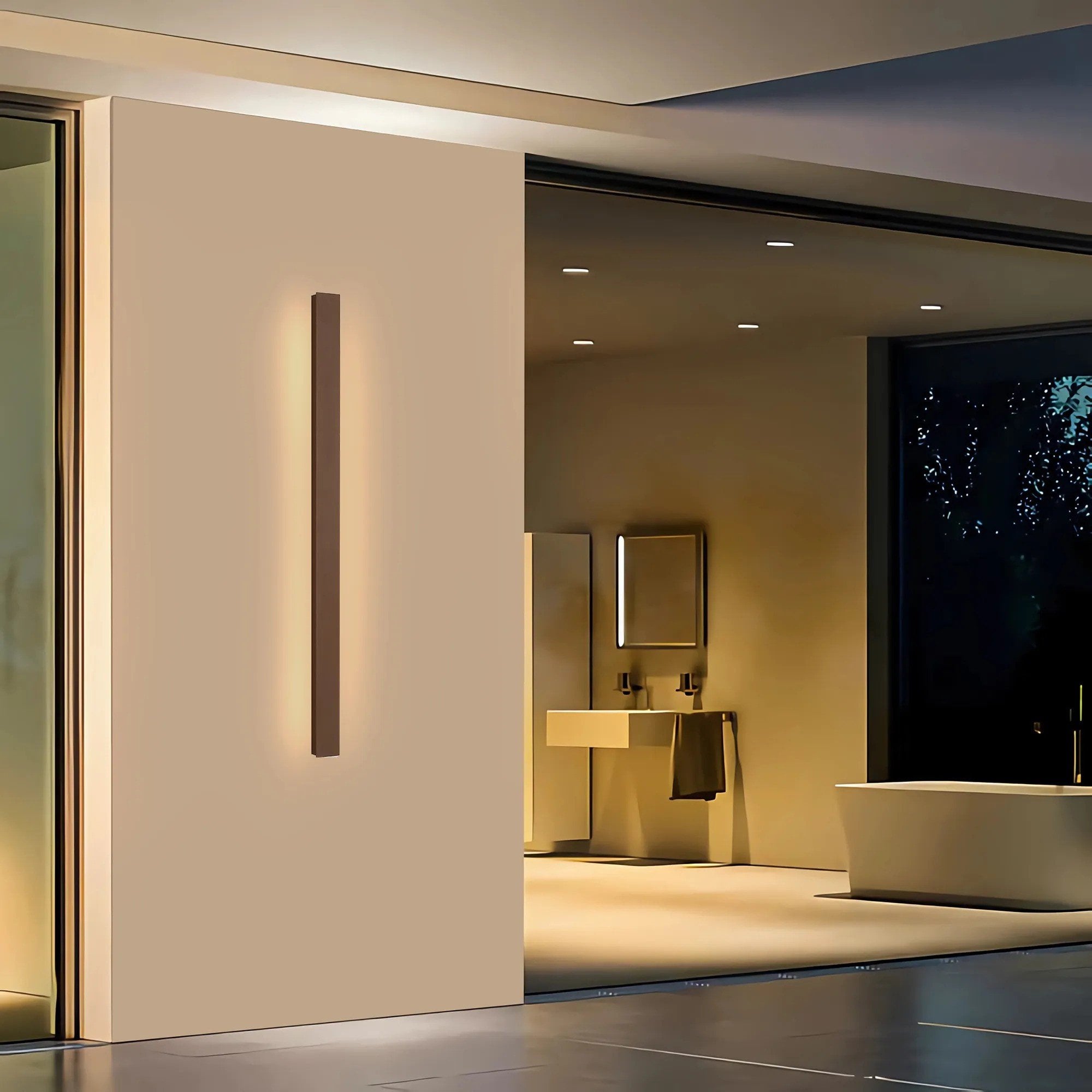 Fabula Cherry Tree 1.4m 28W LED 3000K IP65 Wall Light - Black