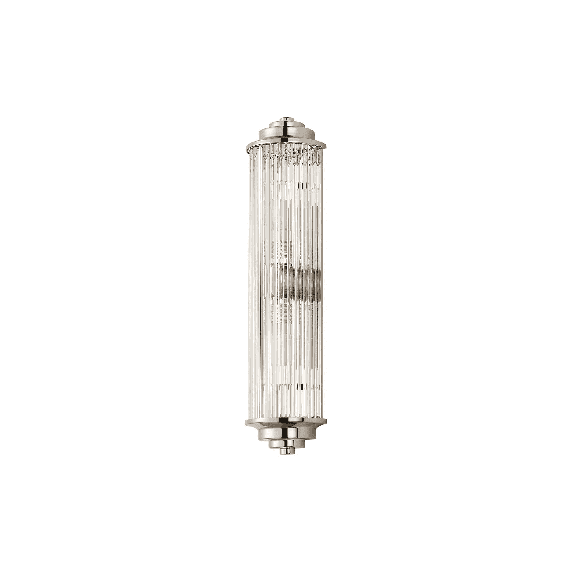 Fabula Wedgewood 2 Light Glass Rod Wall Light G9 IP44 - Polished Nickel
