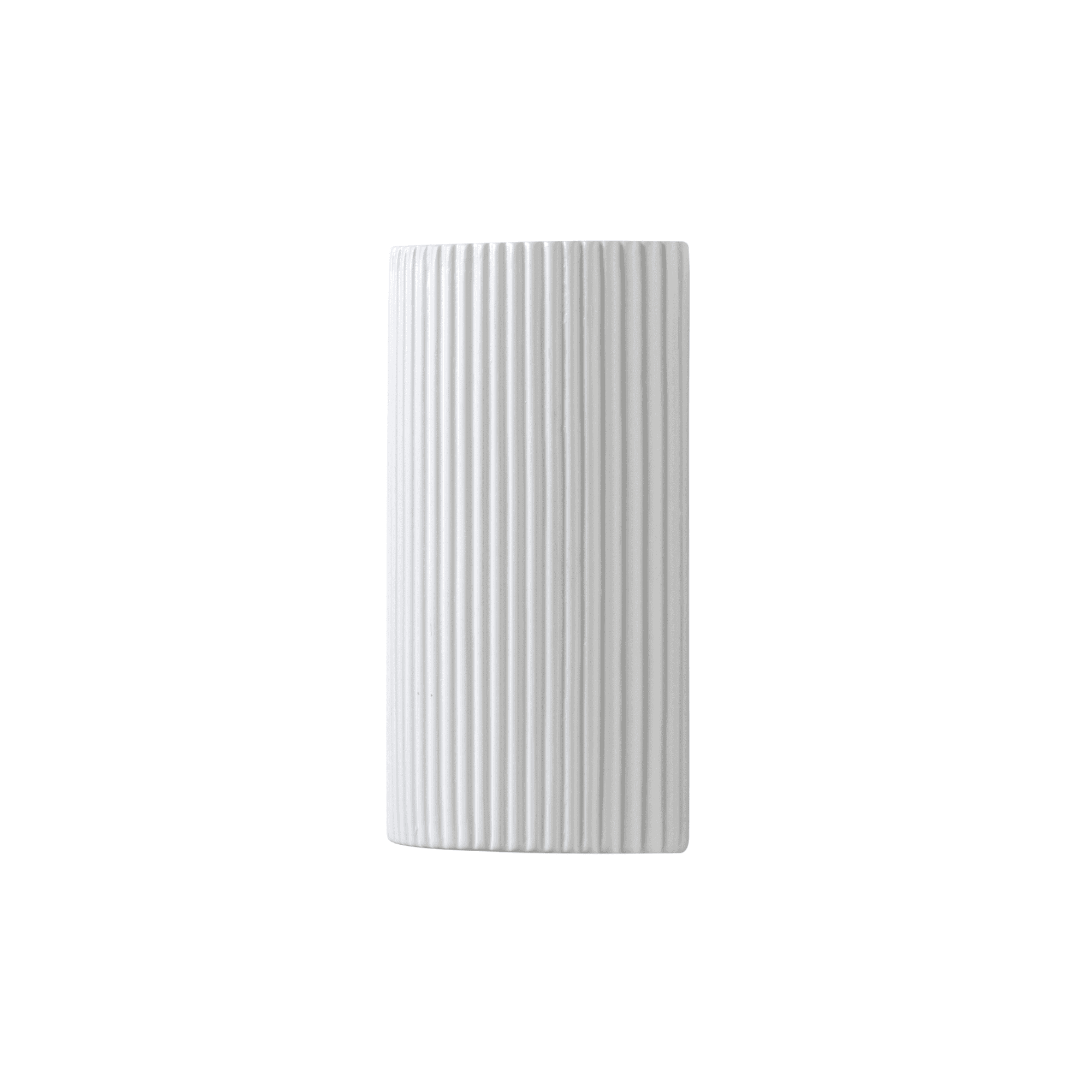 houseof. Ribbed Ceramic Pillar Wall Light - White