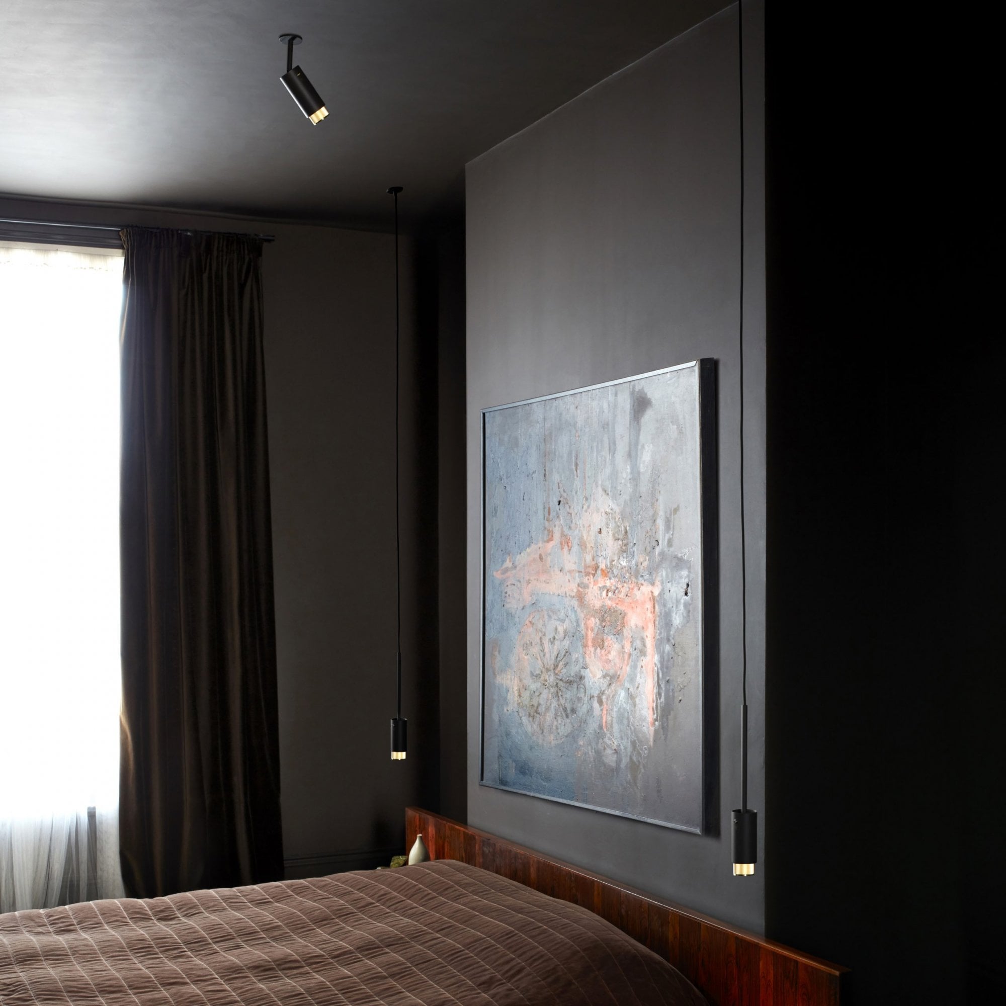 Buster + Punch Exhaust Linear Graphite Pendant