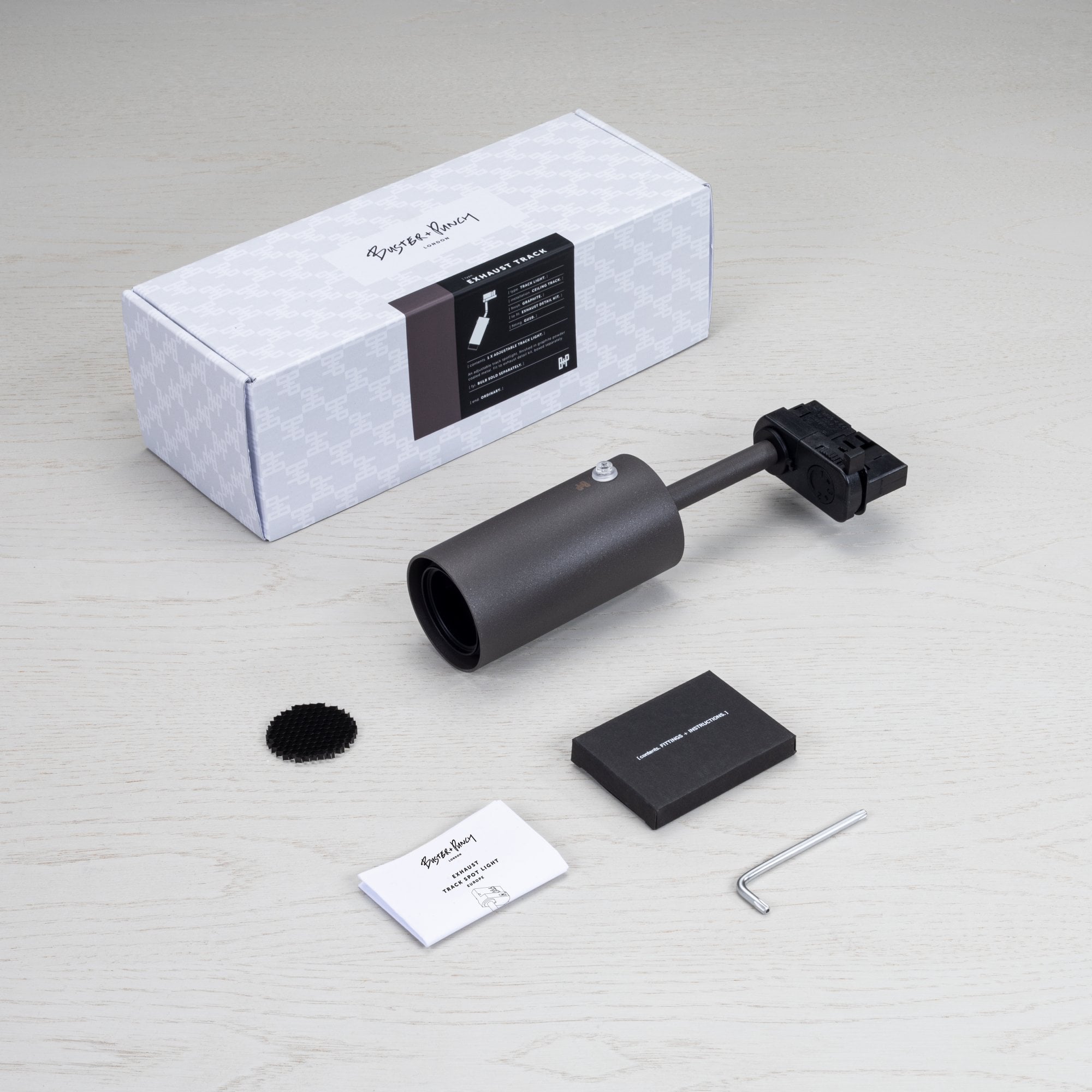 Buster + Punch Exhaust Cross Graphite Track Spotlight