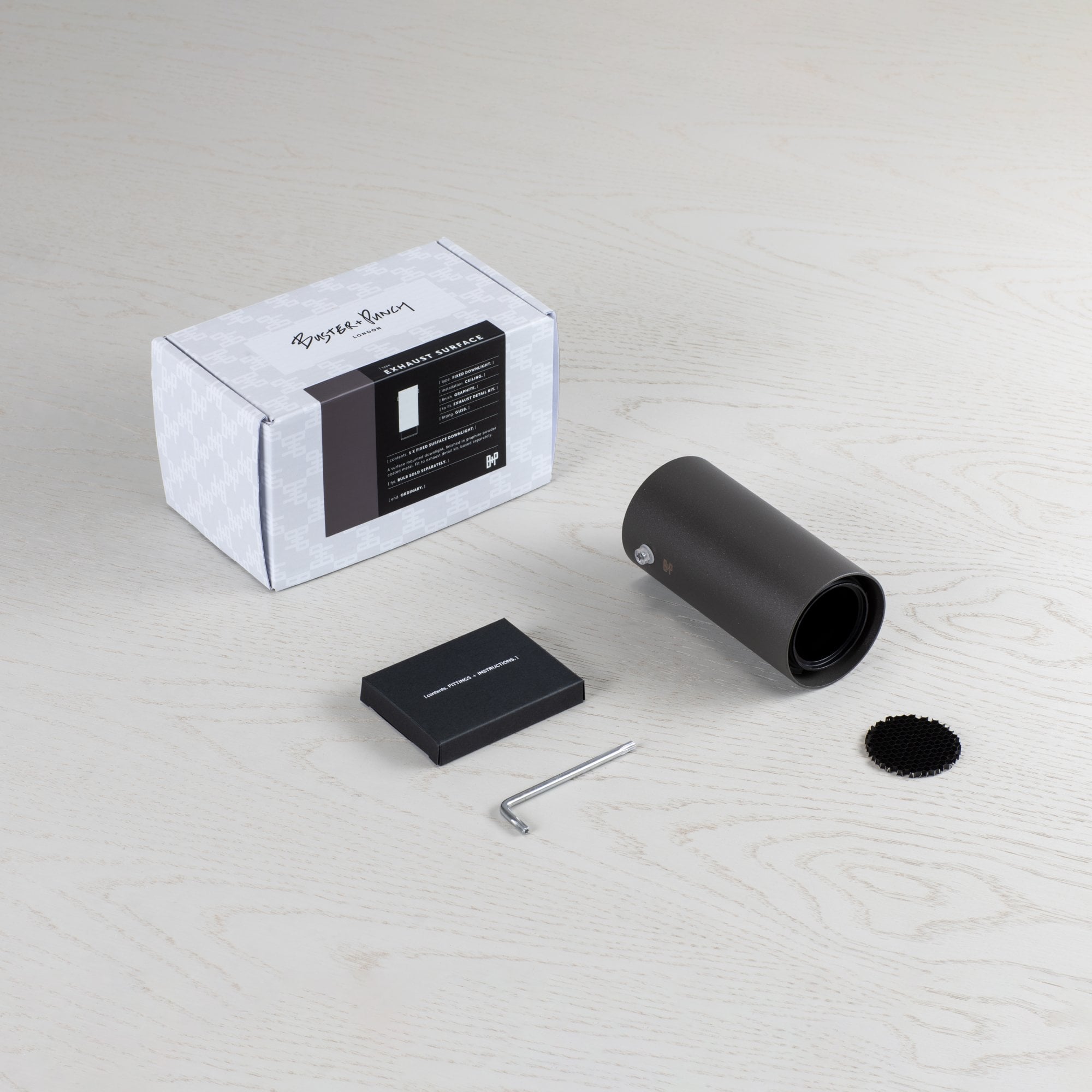 Buster + Punch Exhaust Cross Graphite Surface Spotlight