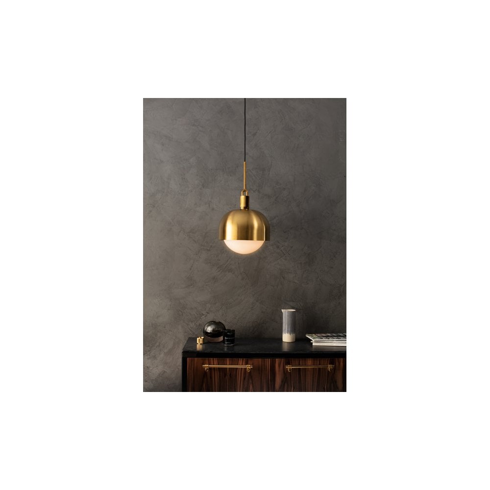 Buster + Punch Forked Globe Opal Shade Pendant - Large