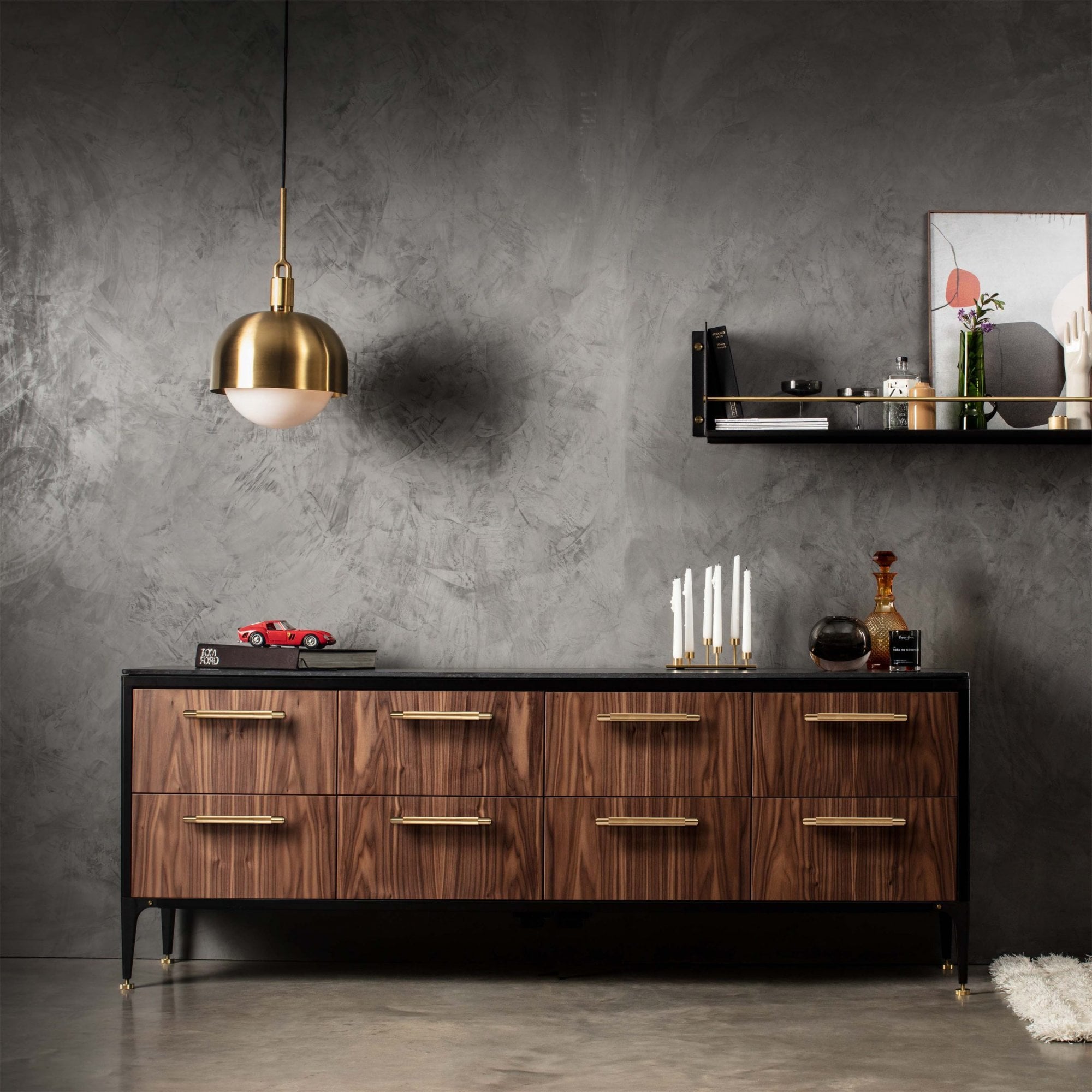 Buster + Punch Forked Globe Smoked Shade Pendant - Large