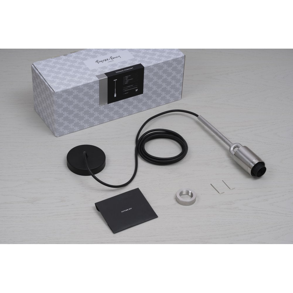 Buster + Punch Forked Globe Smoked Shade Pendant - Medium