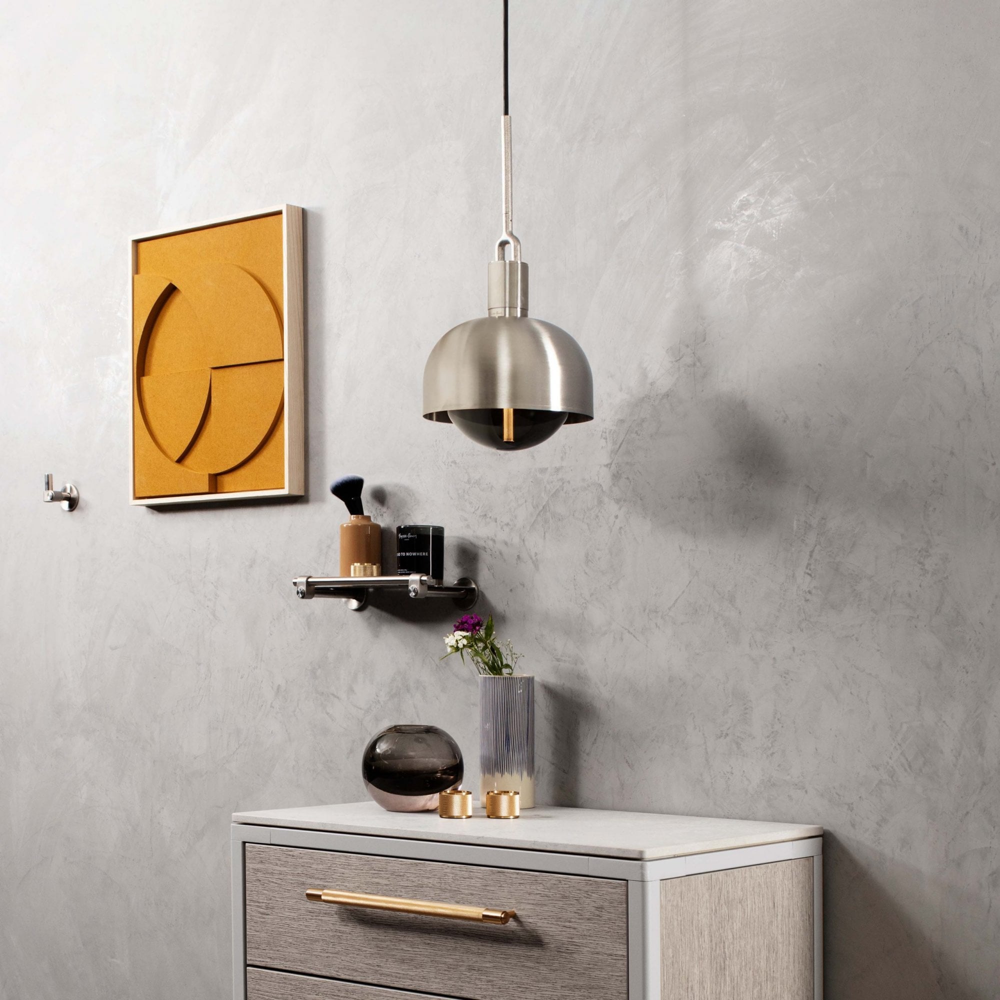 Buster + Punch Forked Globe Smoked Shade Pendant - Medium