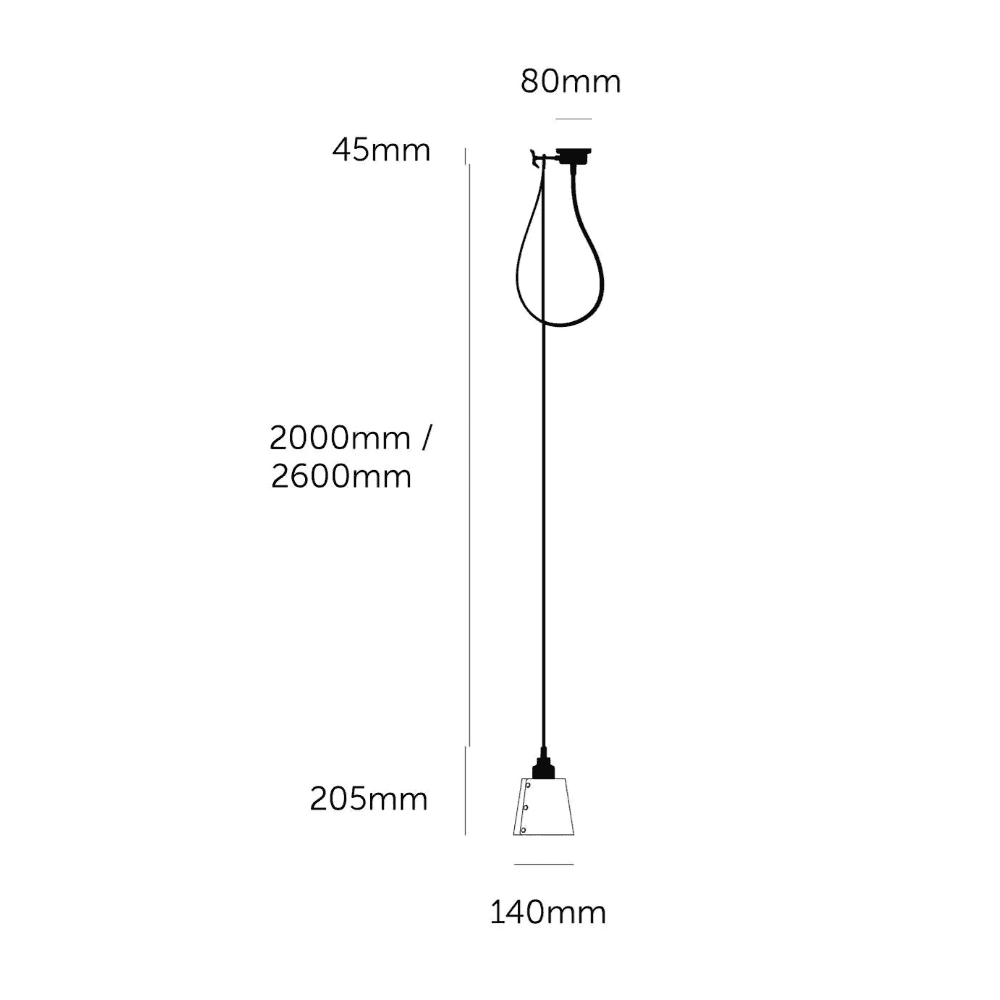 Buster + Punch Hooked 1.0 Small Stone Pendant