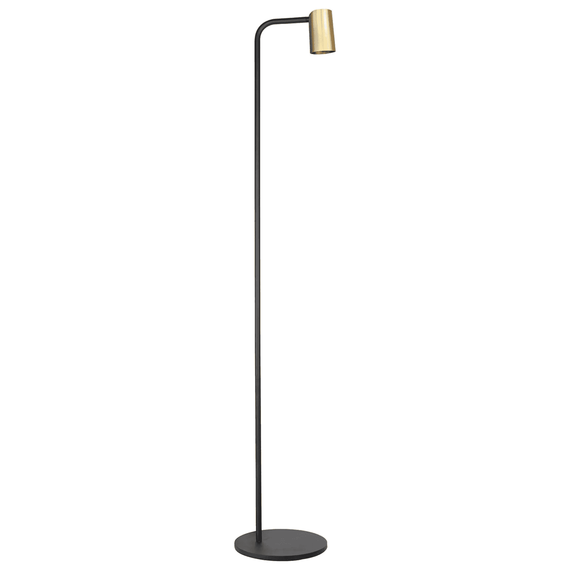 Mantra Sal Single Floor Lamp - Satin Gold & Matt Black