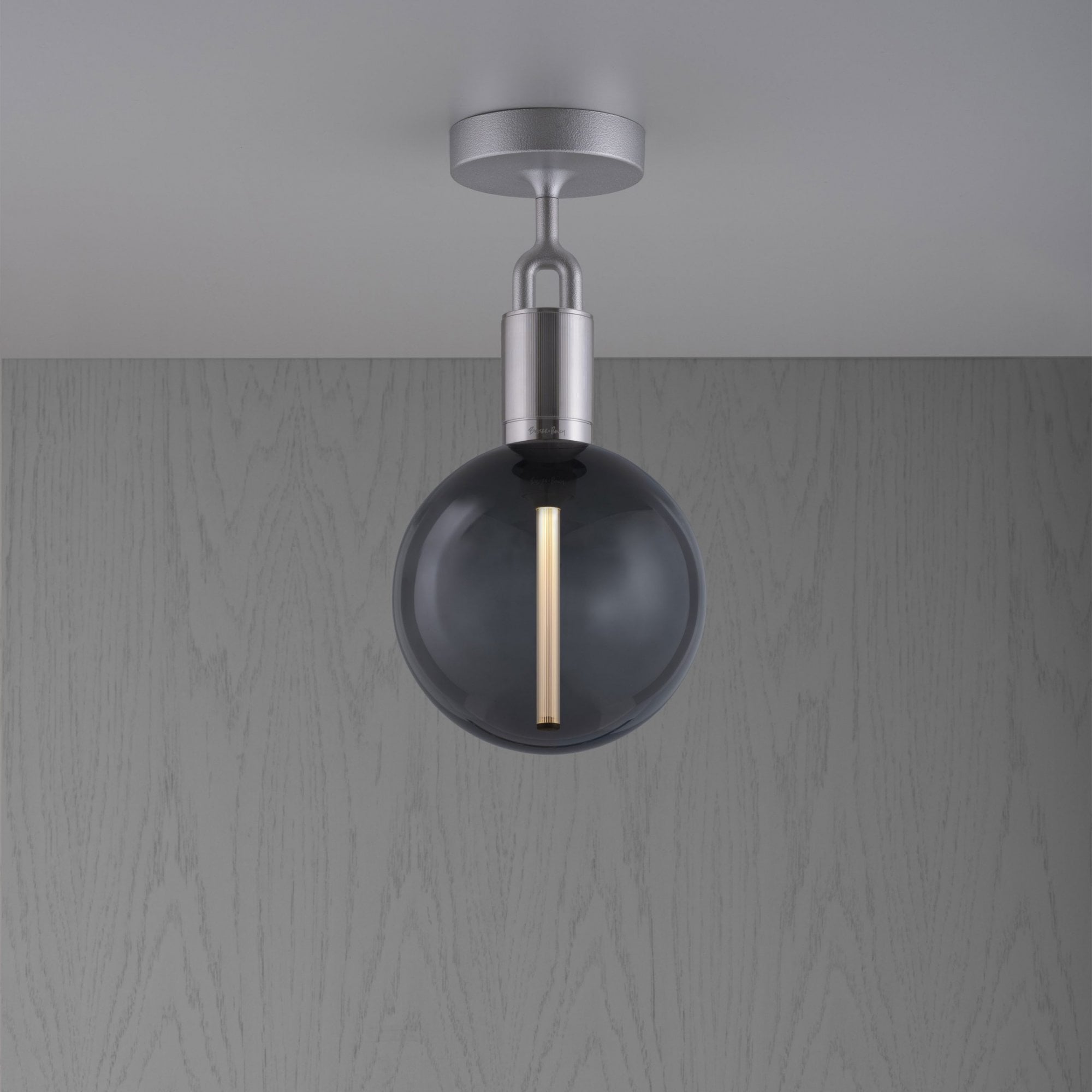 Buster + Punch Forked Ceiling Smoked Globe - Medium