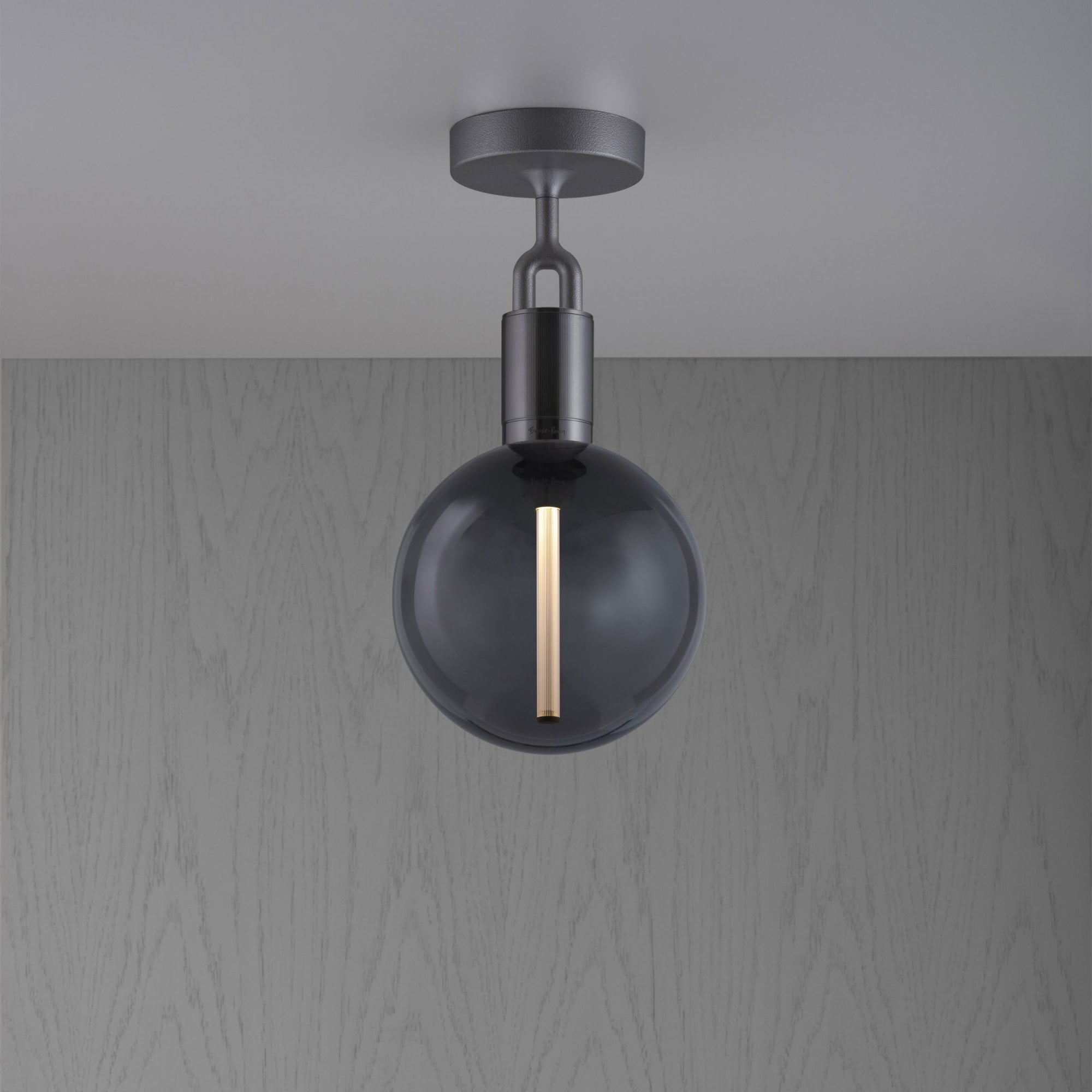 Buster + Punch Forked Ceiling Smoked Globe - Medium