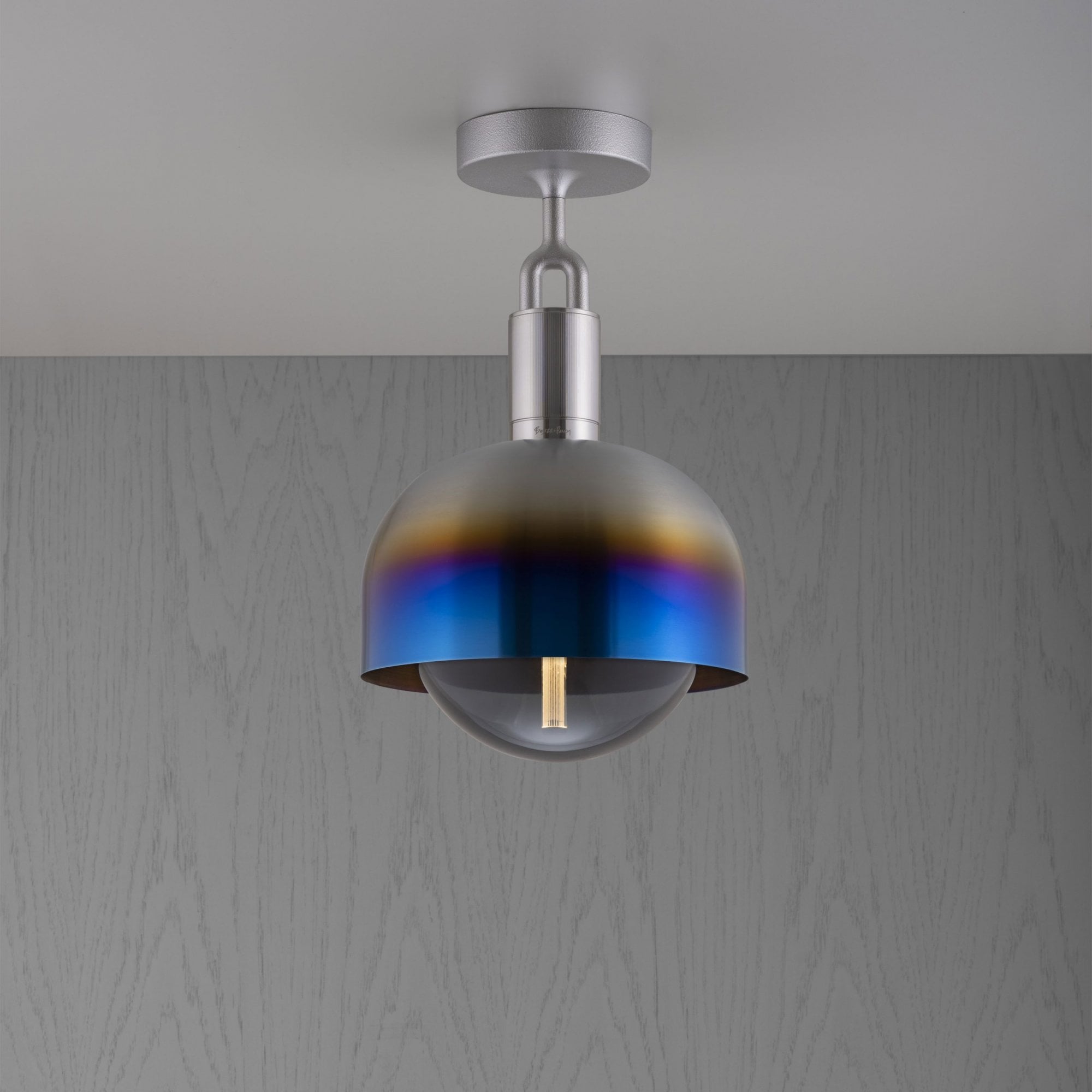 Buster + Punch Forked Ceiling Smoked Globe Shade - Medium