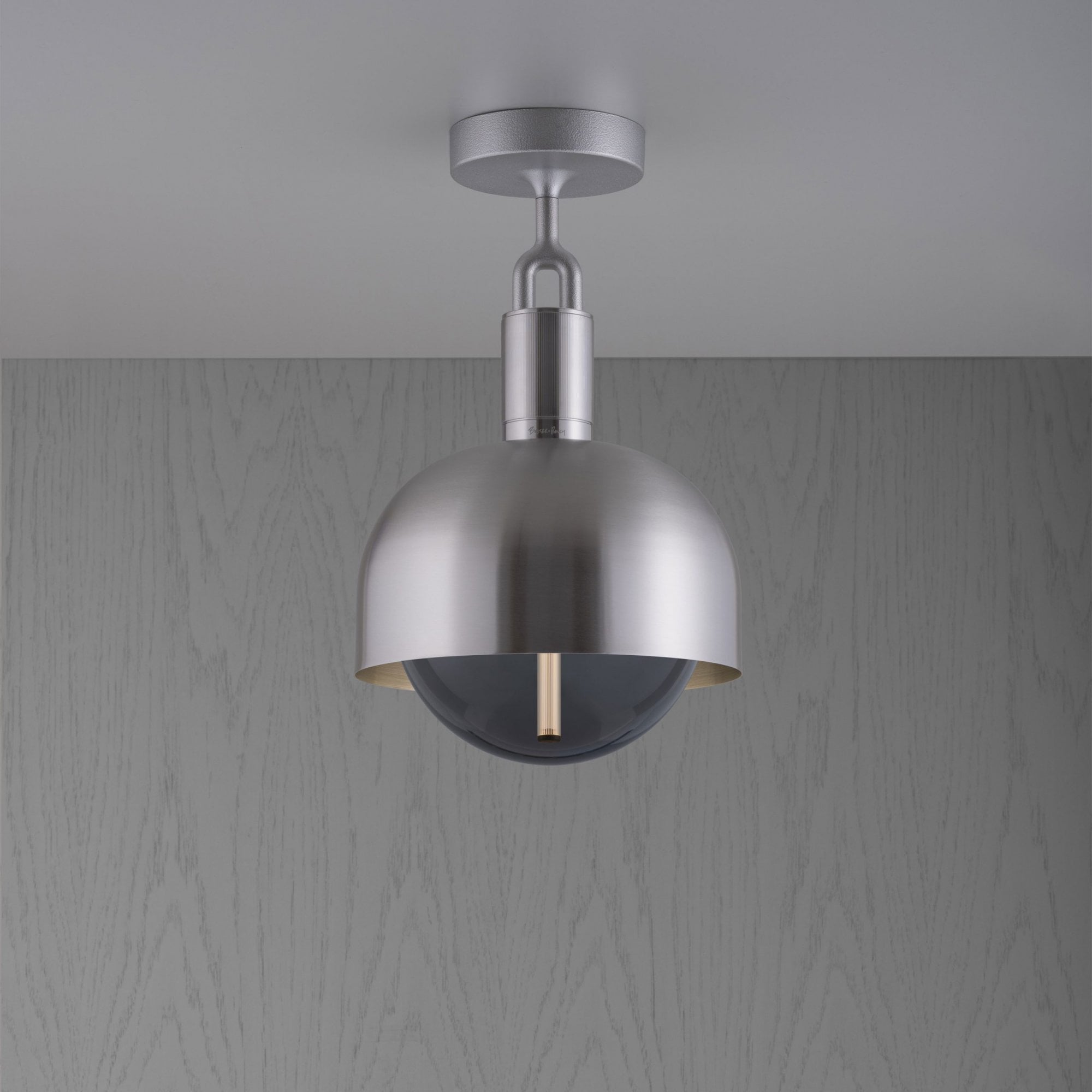 Buster + Punch Forked Ceiling Smoked Globe Shade - Medium