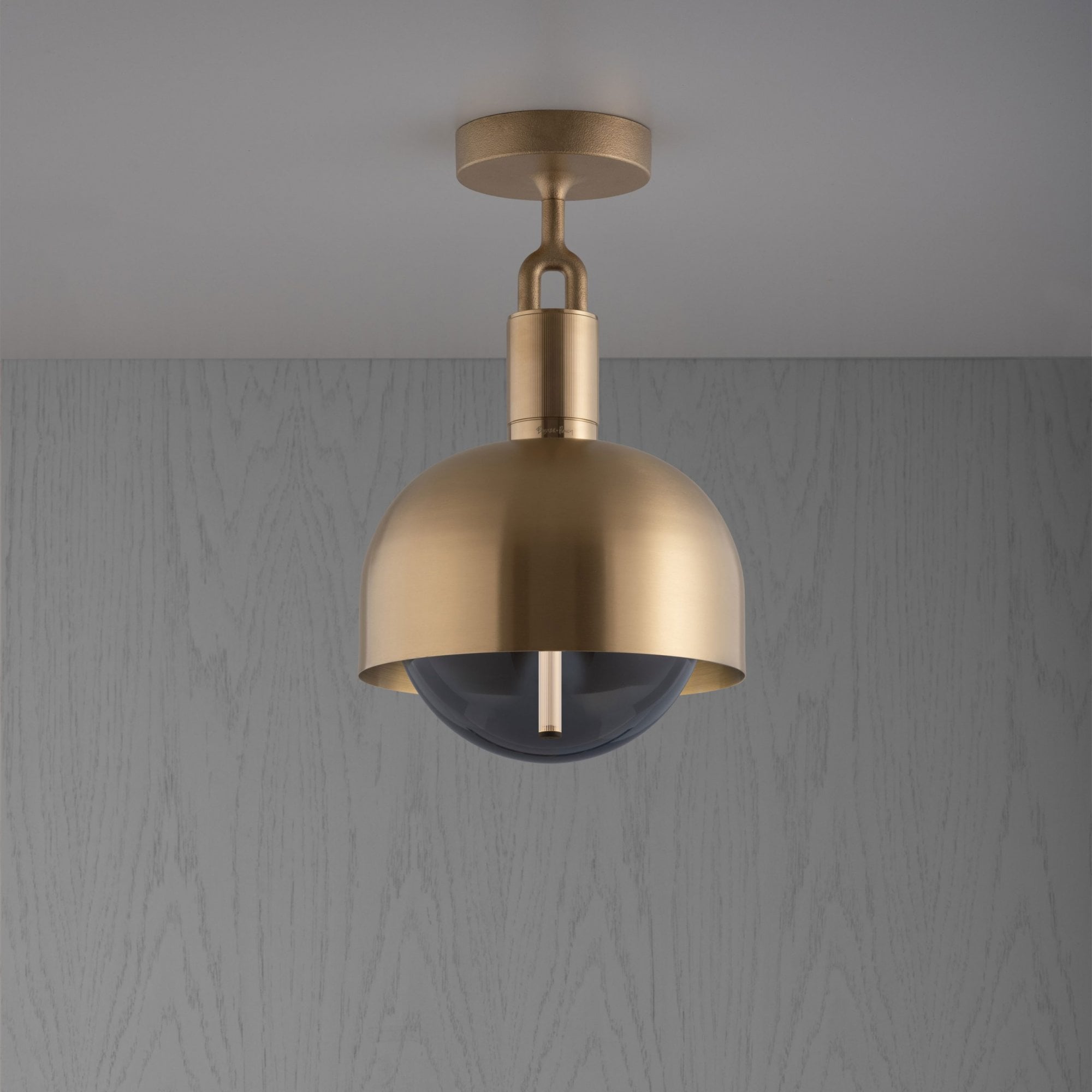 Buster + Punch Forked Ceiling Smoked Globe Shade - Medium