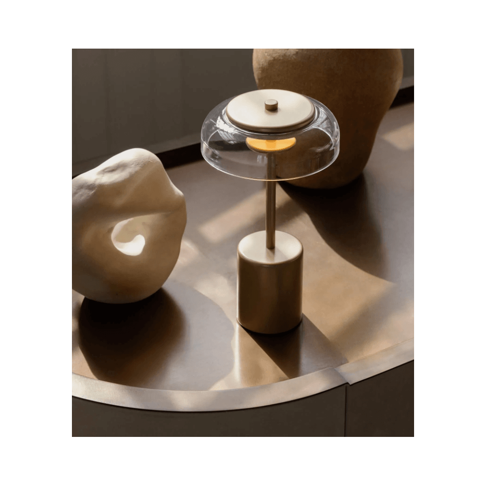 Nuura Blossi Table Mini - Nordic Gold & Clear Glass