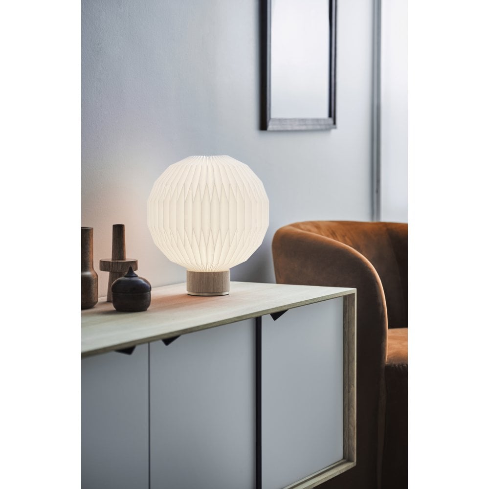 Le Klint Model 375 Table Lamp - Oak & White Shade