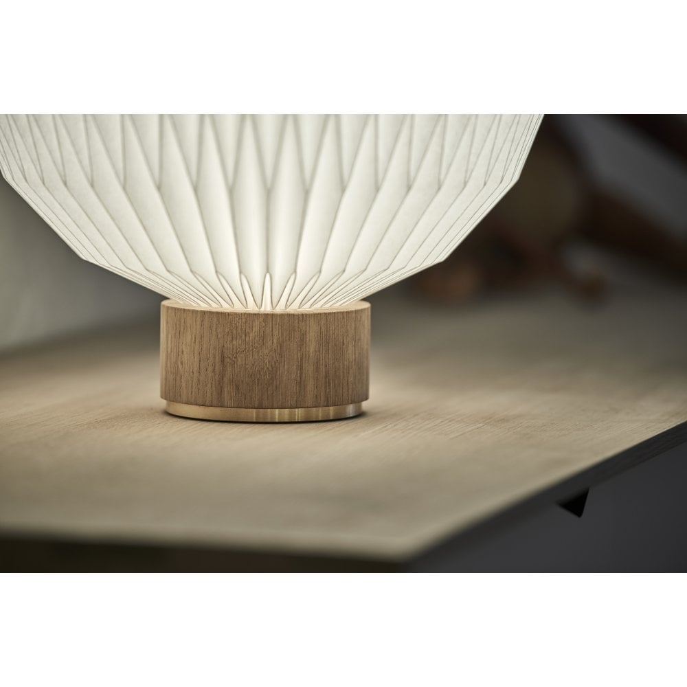 Le Klint Model 375 Table Lamp - Oak & White Shade