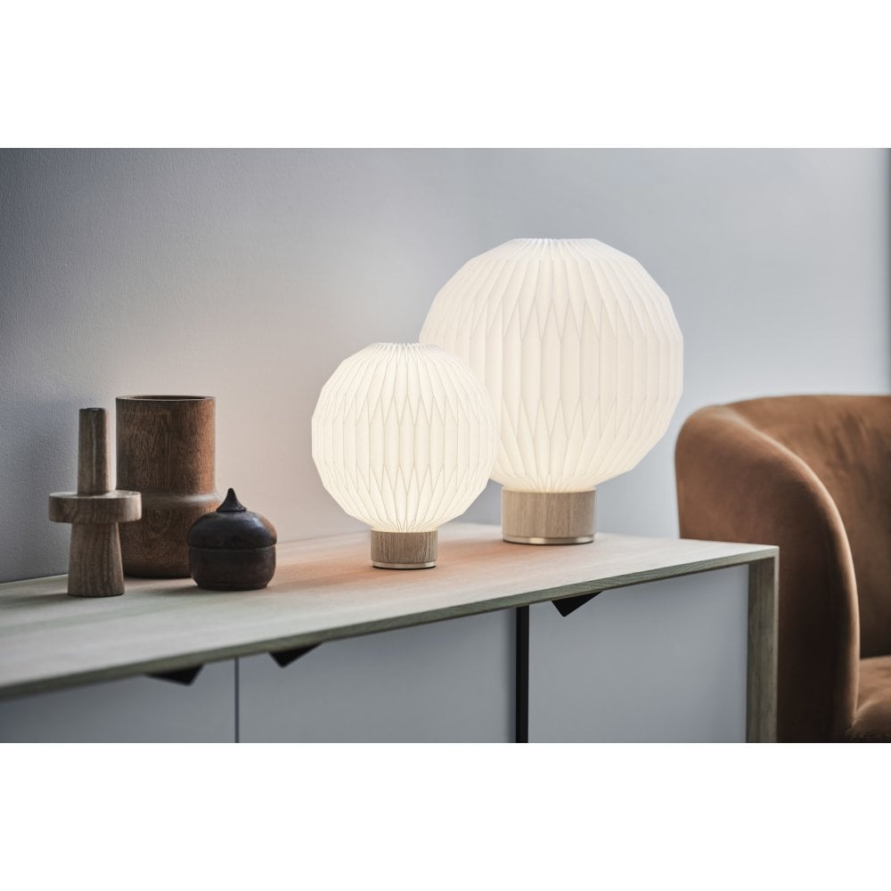 Le Klint Model 375 Table Lamp - Oak & White Shade
