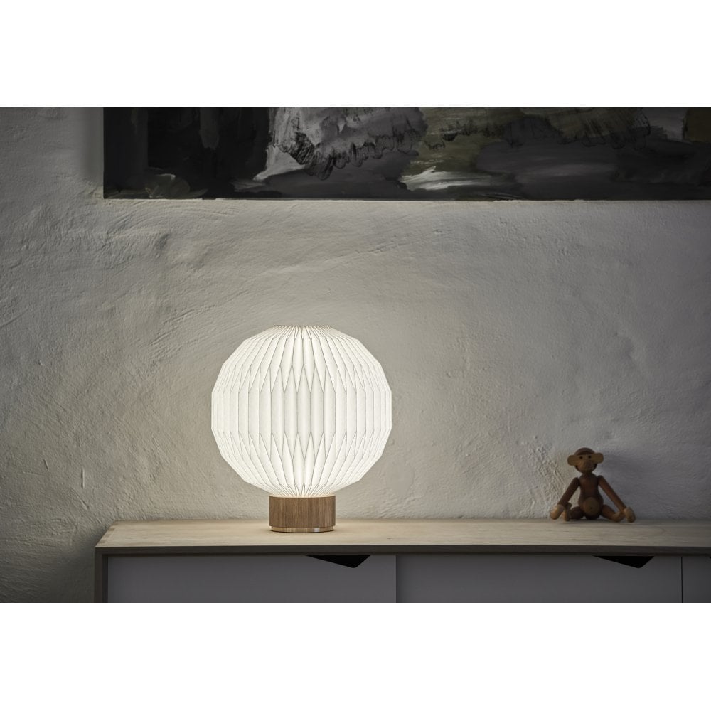 Le Klint Model 375 Table Lamp - Oak & White Shade