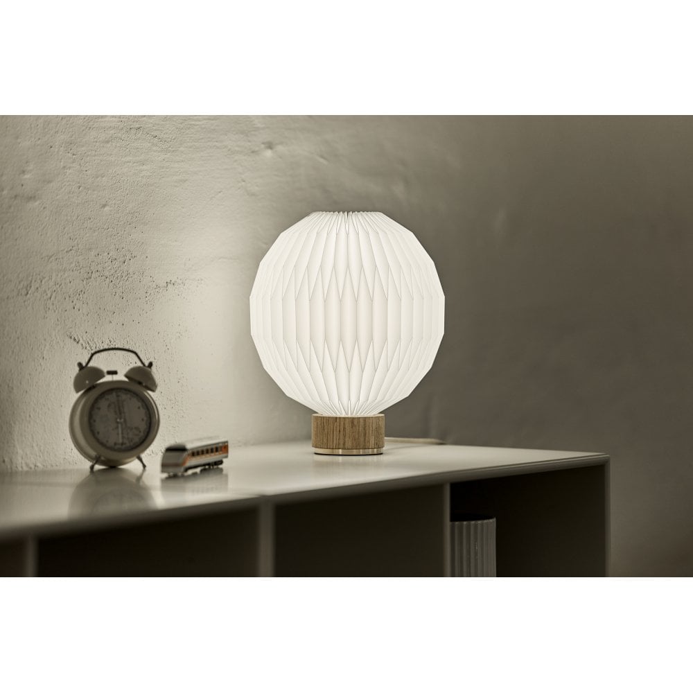 Le Klint Model 375 Table Lamp - Oak & White Shade