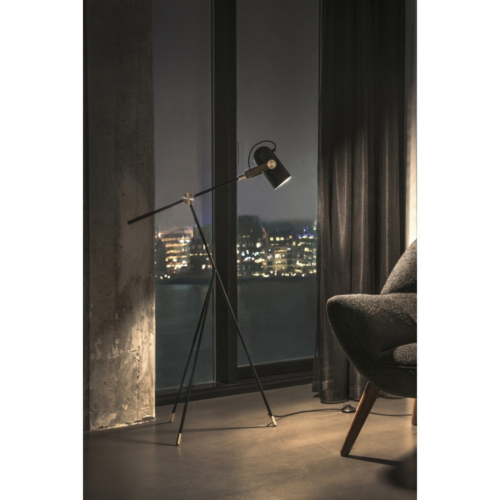 Le Klint Carronade Floor Lamp - Low - Black & Brass