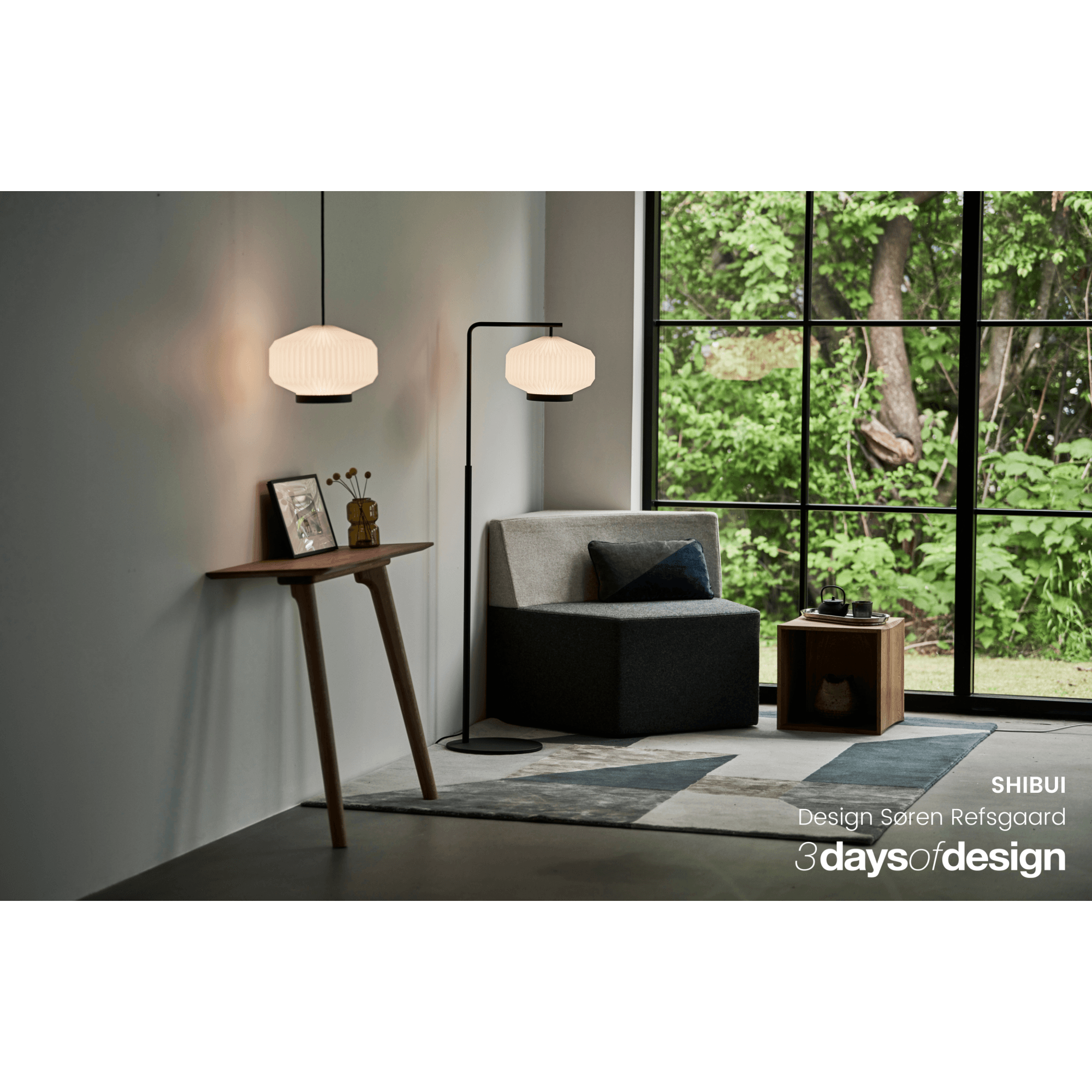 Le Klint Shibui Floor Lamp - White & Black