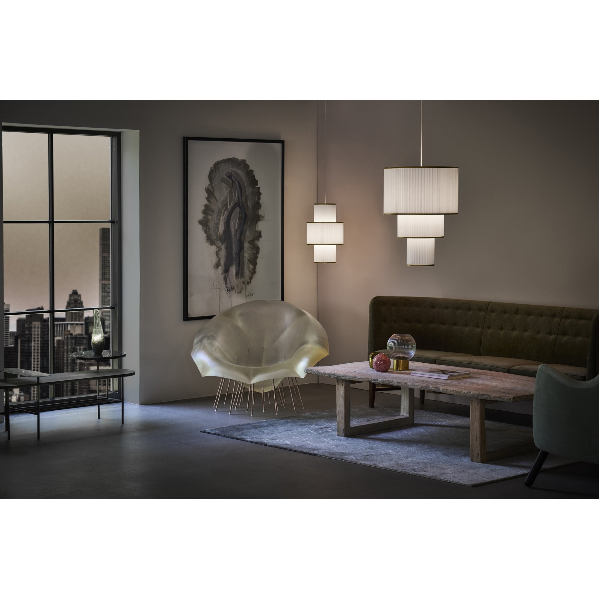 Le Klint 110 Plivello Pendant - White & Gold