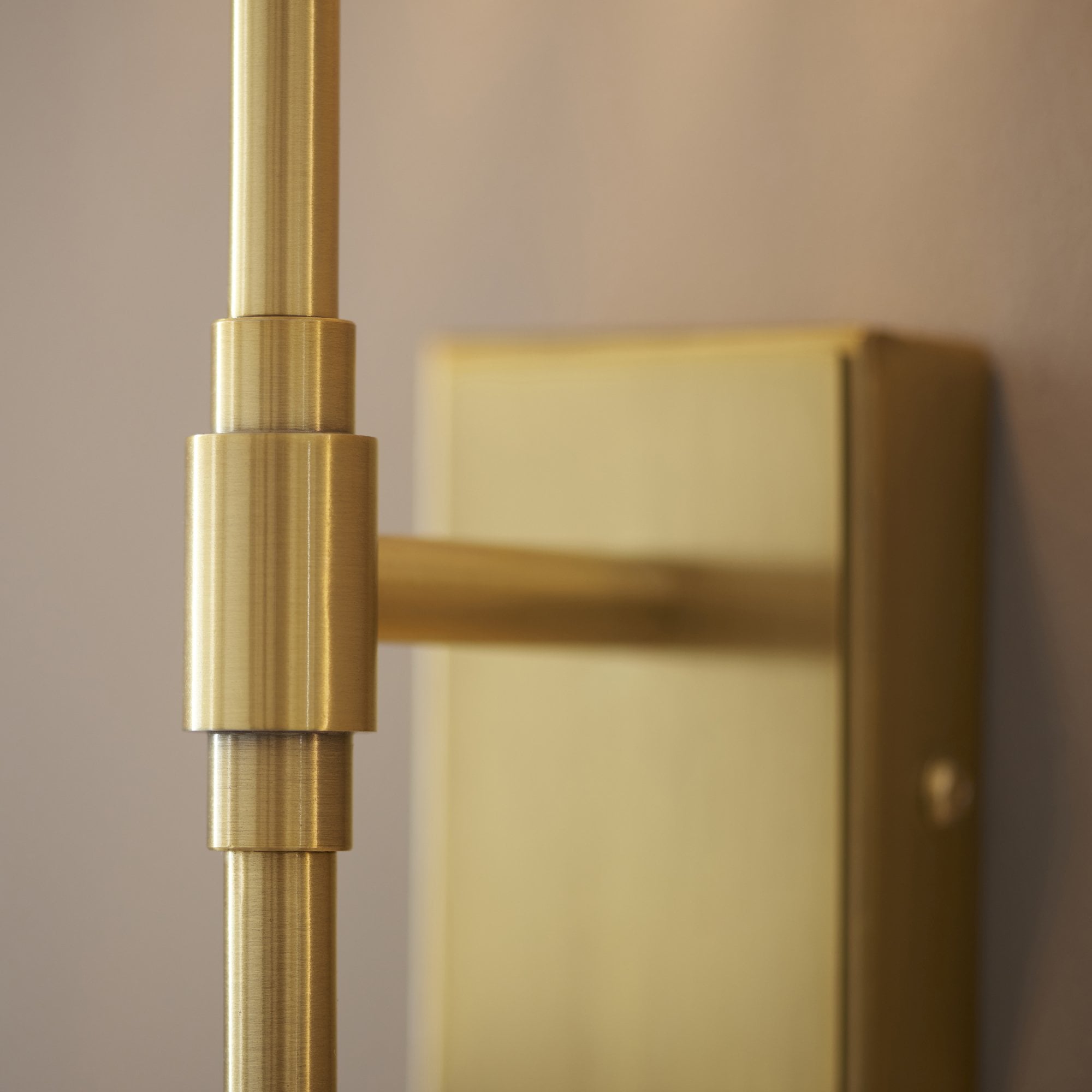 Utopia Atomic 2 Light Wall Light - Brushed Aged Brass & Twisted Clear Glass