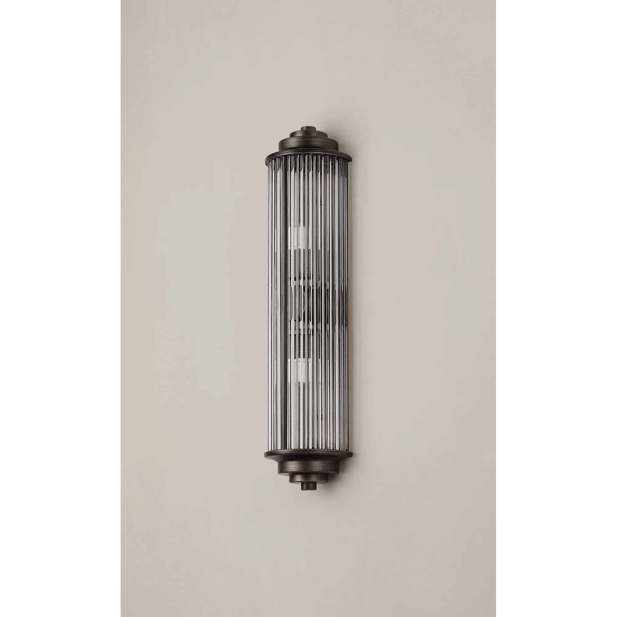 Fabula Wedgewood 2 Light Glass Rod Wall Light G9 IP44 - Bronze