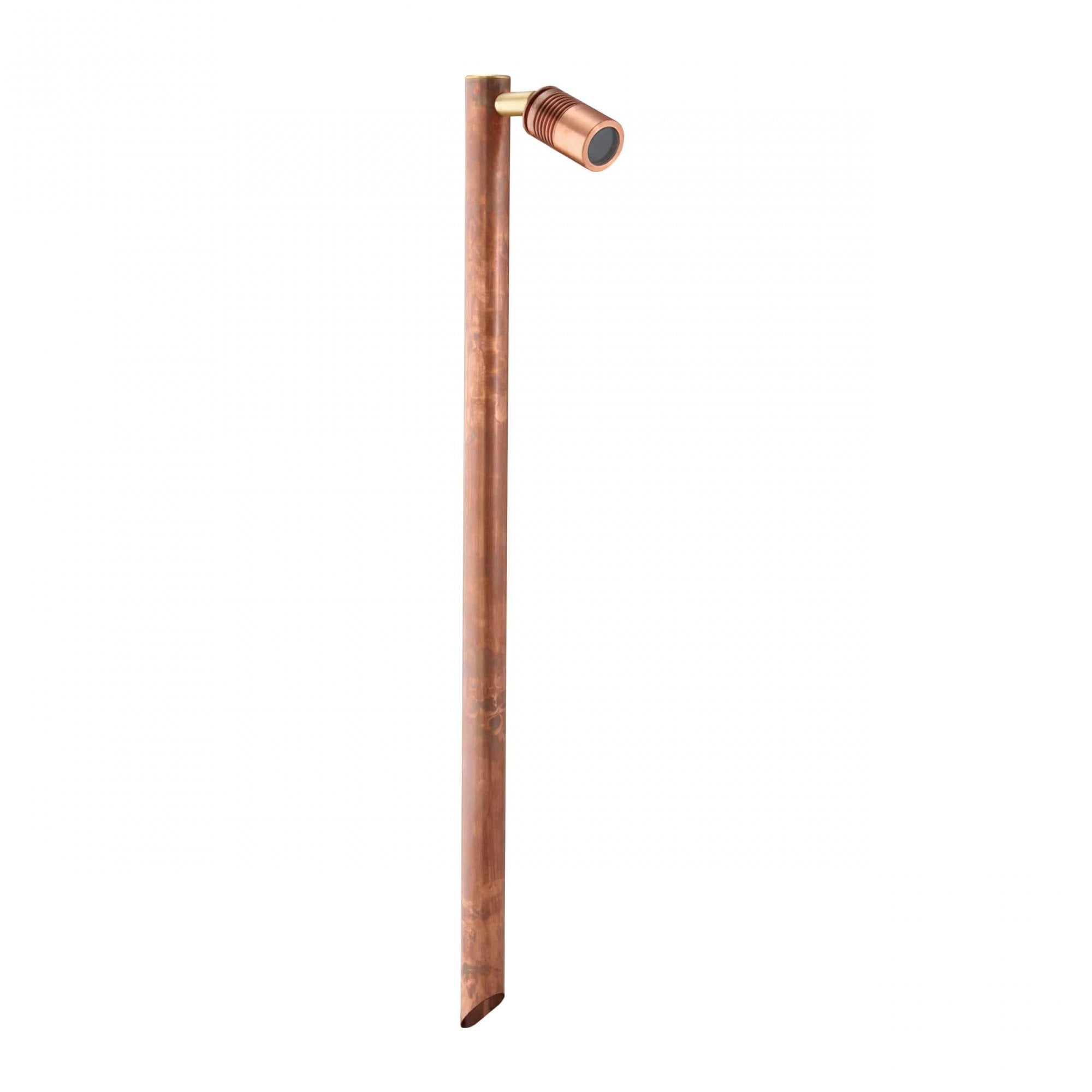 Hunza Pure LED Euro Single Pole Light (Spike Mounted) - Copper - Low Voltage