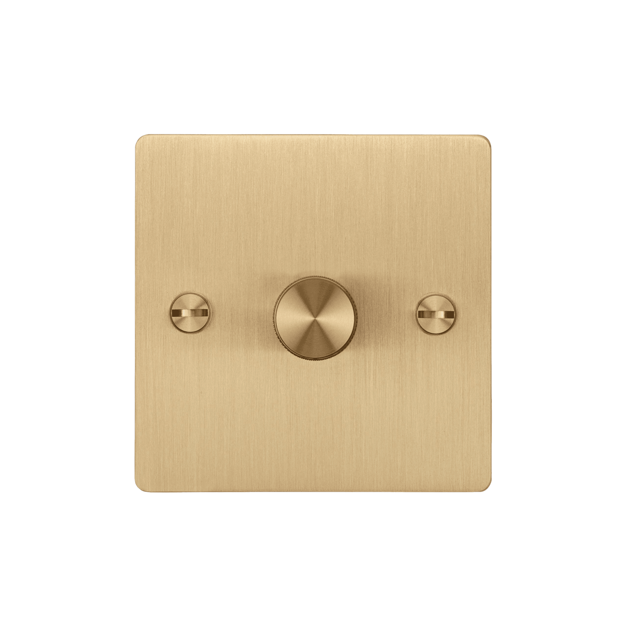 Buster + Punch 1G Dimmer Switch 120W - Brass Back Plate & Cross Knurl Pattern